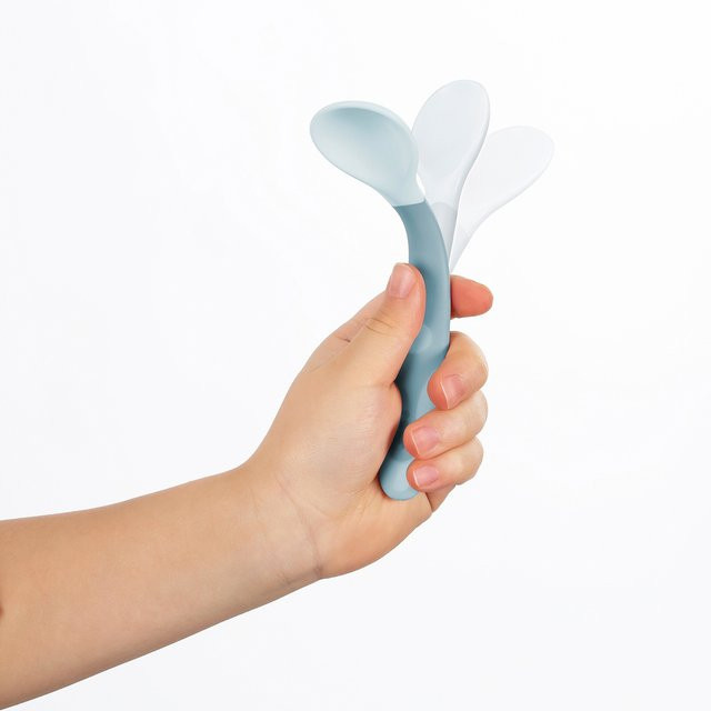 Reer 360 Grad Esslernbesteck Set in Blau, BPA-frei und ergonomisch geformt - Bild 1