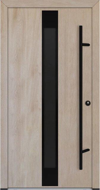 FM Türen Innenbeschläge Set Modell 25 AS68 in Turner-Eiche Braun mit Stahlbeschlägen, Rechts, B: 100 cm, H: 210 cm - Bild 1