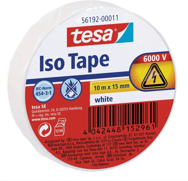 Tesa Iso Tape Weiß Breite: 1,5 cm, Länge: 10 m - Bild 1