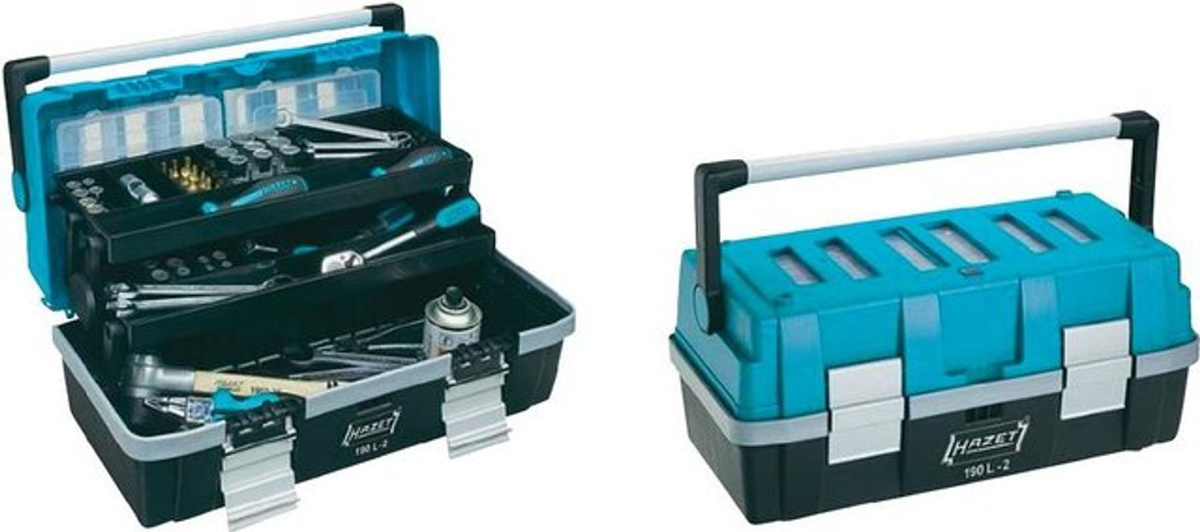 Hazet Kunststoff-Werkzeugkasten 190L-2 Schwarz-Blau - Bild 2