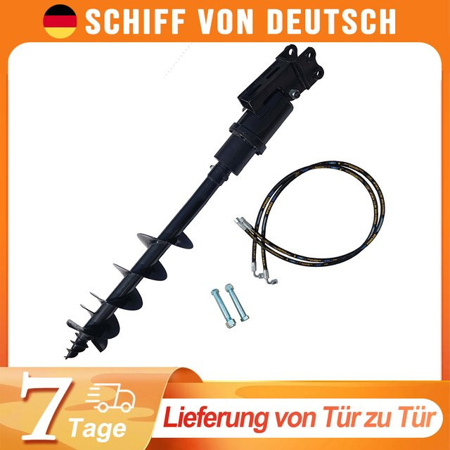 MMS Erdbohrer in Schwarz für JCB, NEX, Kingway, Berger, Kruas und andere chinesische Mini-Bagger (150mm/200mm) - Bild 1