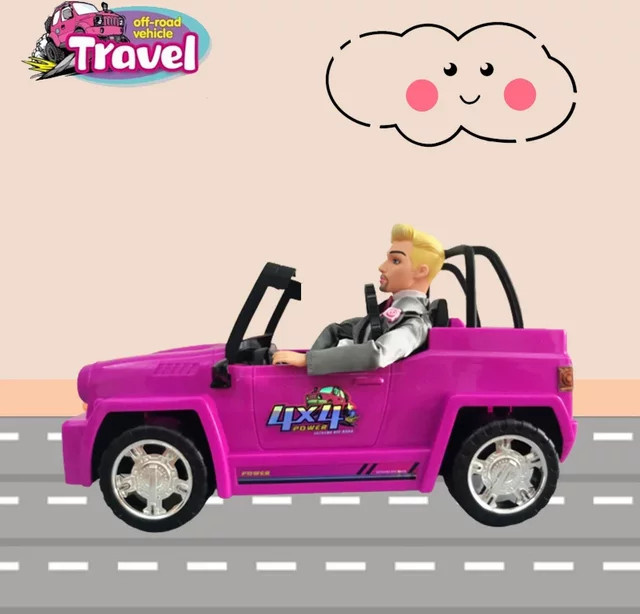 KIEKA Modisches Puppenfahrzeug SUV Reise-Jeep, Rosa / Pink, ab 3 Jahre - Bild 1