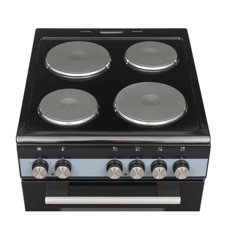 Telefunken Standherd mit Massekochfeld TF-FS-5060-H4 in Schwarz, B/H/T: 50 x 85 x 60 cm - Bild 3