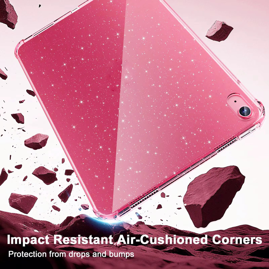 Glitzer TPU-Hülle mit Air Bumper für iPad Air, mini und Pro von tzion in Gelb oder Pink - Bild 3