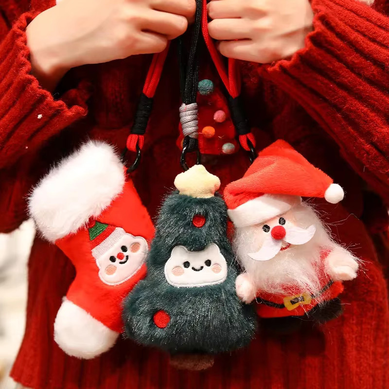 pangcangshu Weihnachtsmann Plüschtier, rote Stiefel, hängend - Bild 3