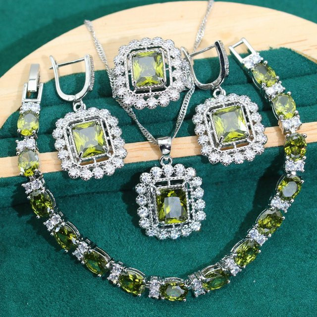 YIRAN Jewelry Schmuckset, Tansanit, Zirkon, Grau, Unisex - Bild 1