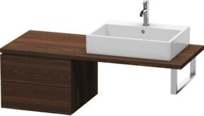 Duravit L-Cube Unterschrank mit 2 Schubladen in Nussbaum gebürstet, B: 52 cm, T: 54,7 cm, H: 40 cm - Bild 1