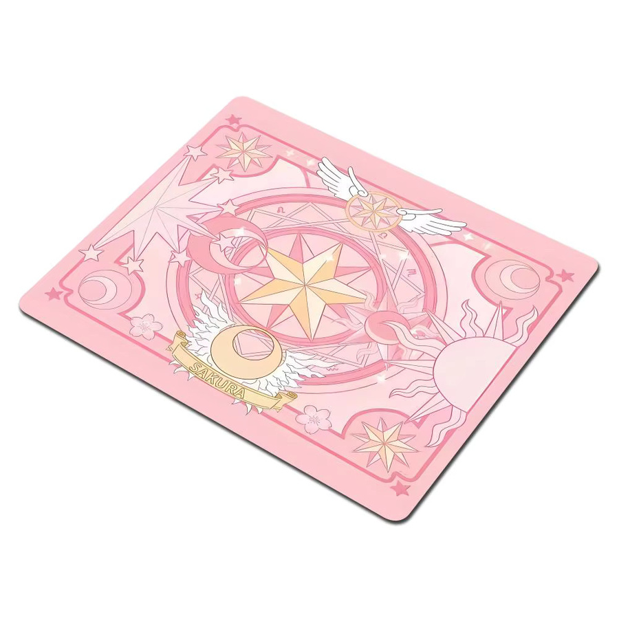 HYBXAXC Magic Circle Glas-Mauspad XS in Rosa für PC-Gamer und Büro-Dekoration - Bild 3