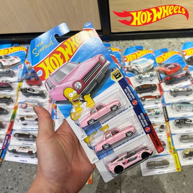 Hot Wheels Die Simpsons Familienauto, Spielzeugauto, 1:64, Rosa, ab 3 Jahren - Bild 1
