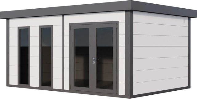 Telluria Gerätehaus Luminato Weiß B/H/T: 568 x 265 x 388 cm - Bild 1
