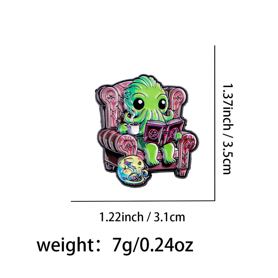 Ramulus Brosche Oktopus, Emaille, Bunt - Bild 2