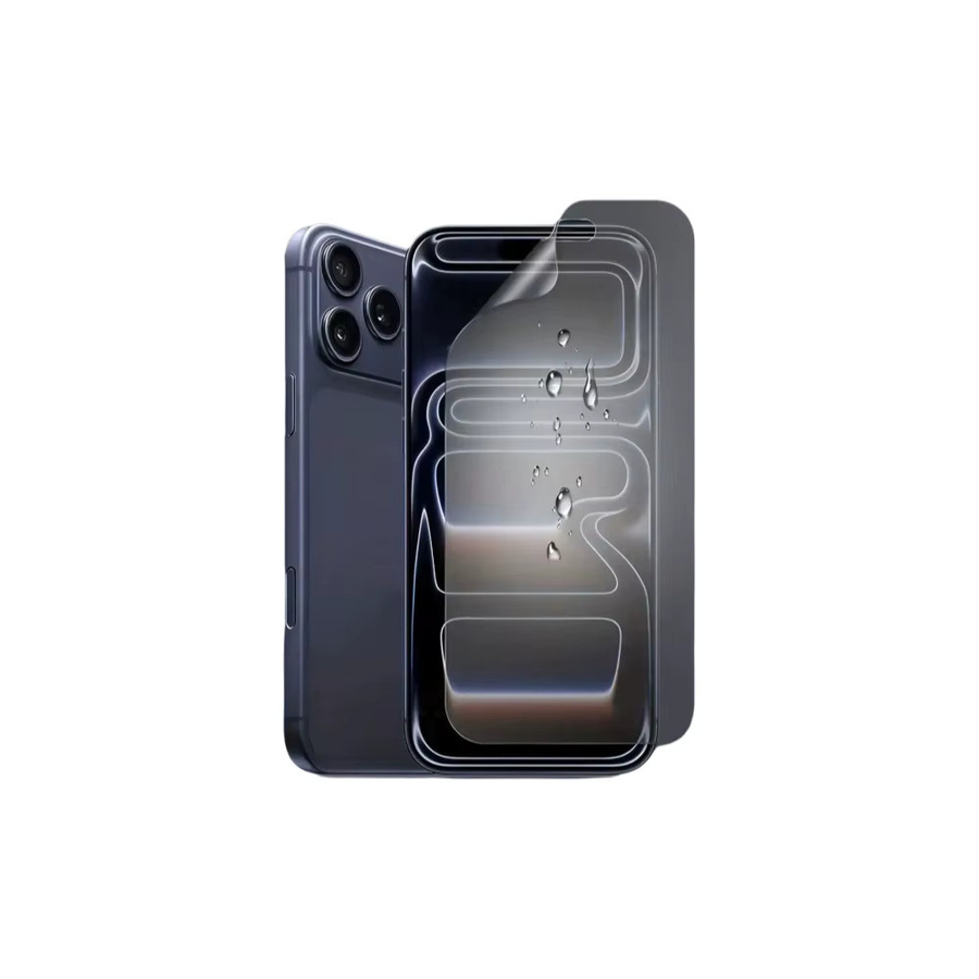 3er-Pack matte Hydrogel-Displayschutzfolie für iPhone 17 Pro Max, Air, 16, 16e, 15, 14, 13, 12 und 11 in Transparent - Bild 7
