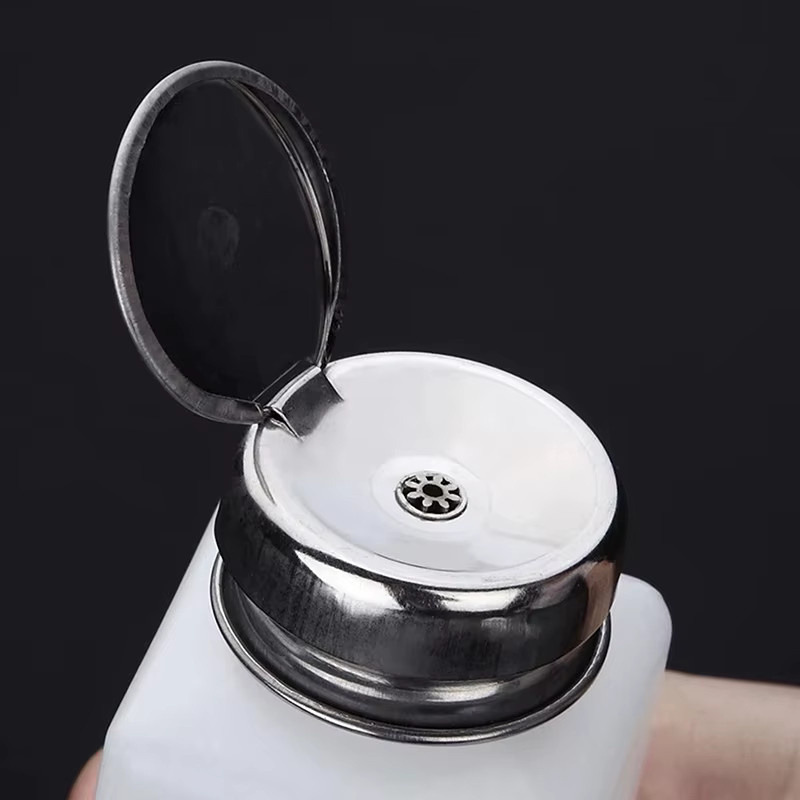 South Moon Druckspender für Alkohol mit Edelstahldeckel, 200ml, Silber/Weiß - Bild 3