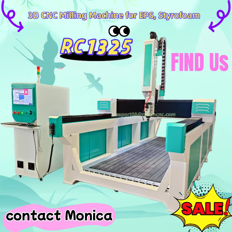 RakonCNC 4-Achsen-3D-CNC-Fräsmaschine für EPS, Styropor, PU und Polystyrol in Weiß - Bild 3