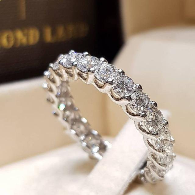 Ring Silber, Zirkonia, Kristall, Damen - Bild 1