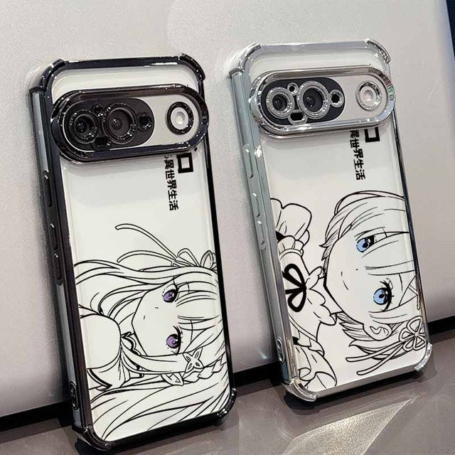 Transparente Anime Rem Handyhülle für Google Pixel 10A 9A 9 8A 8 7A 7 Pro XL, sturzsichere weiche Abdeckung - Bild 1
