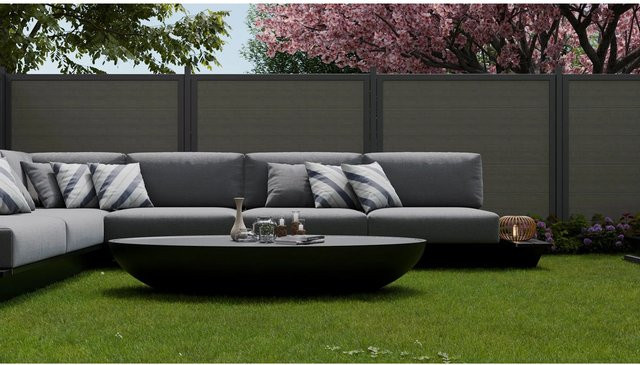 GroJa Hauptelement BasicLine Nova Sondermaß in Grey Ash Cut, Farbe: Anthrazit/Grau - Bild 1