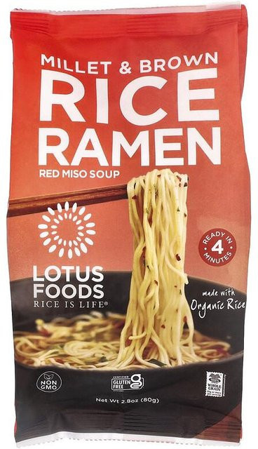 Lotus Foods Hirse & Vollkornreis Ramen Rote Misosuppe 80 g - Bild 1