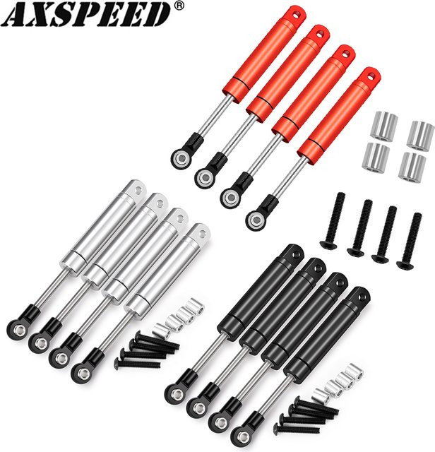 AXSPEED Aluminiumlegierung Stoßdämpfer, 4-teiliges Set, 82mm, Rot - Bild 1