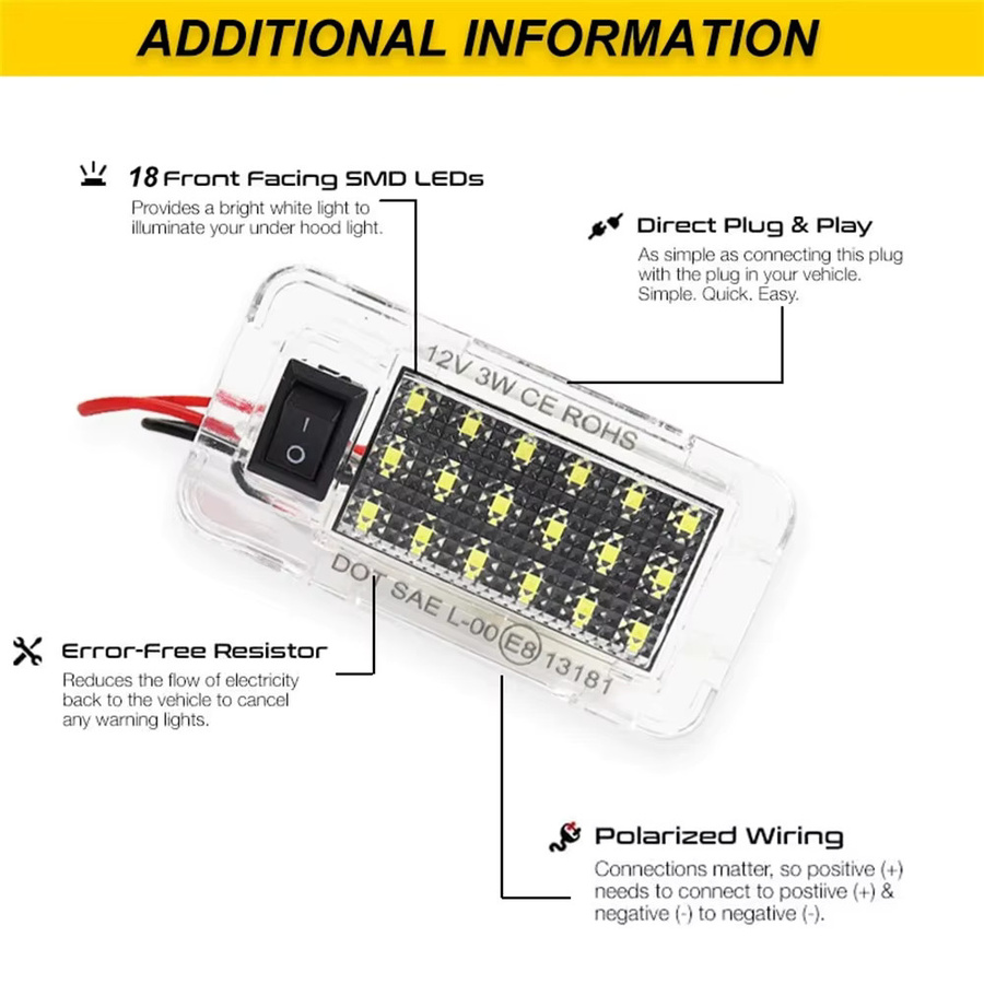 Gtinthebox LED Kofferraumbeleuchtung 12V für Toyota RAV4 Prius Sienna Alphard Yaris Prime Harrier Venza - Bild 2