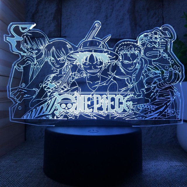 One Piece Nachtlichter Actionfigur, 3D LED, Farbwechsel, Bunt / Mehrfarbig - Bild 1