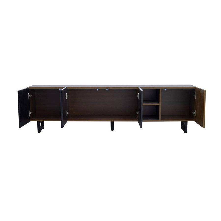 okwish TV-Schrank mit vier Türen für dein Wohnzimmer in Braun, B/T/H: 180 x 38 x 50 cm - Bild 2