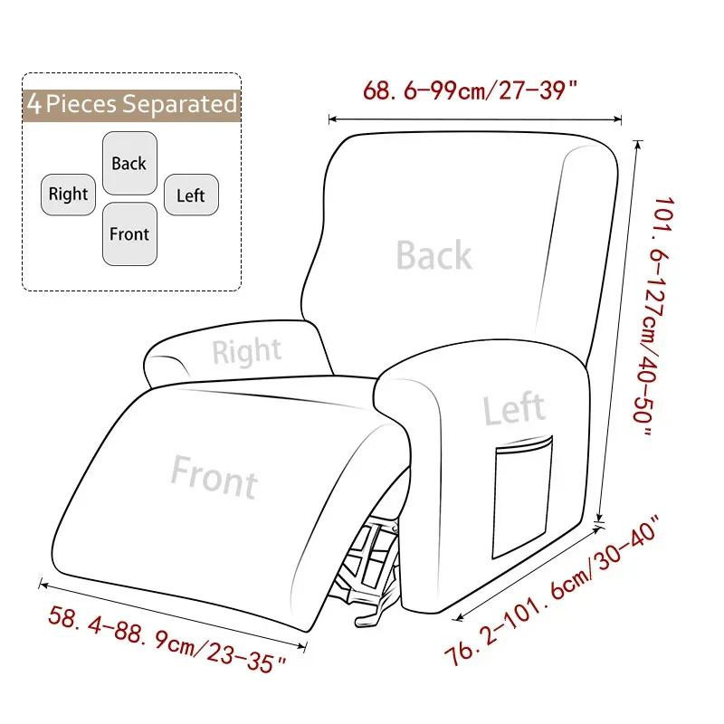 Rutschfester Stretch-Sitzbezug aus Jacquard-Polyester für Liegesessel und Sofas in Grau - Bild 2