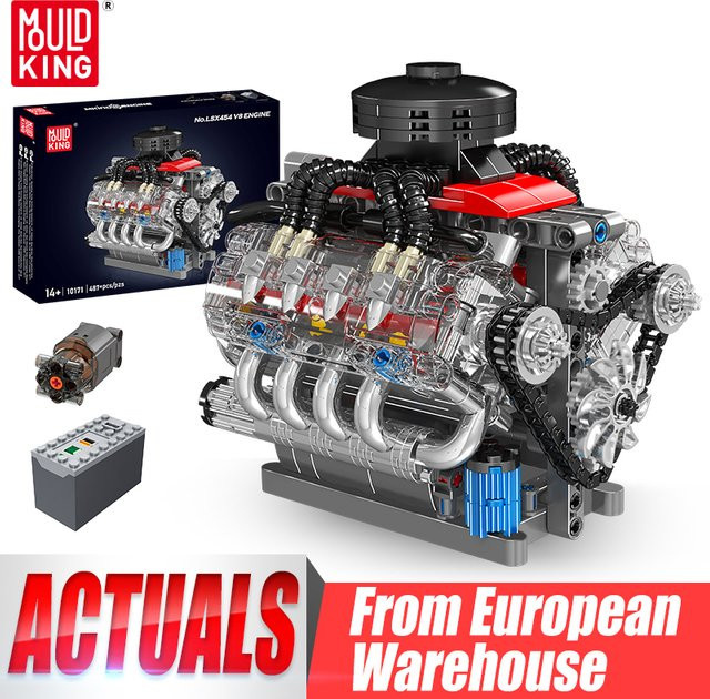 Mould King 10171 LSX454 V8 Motor, Baustein-Set, motorisiert, ab 14 Jahren - Bild 1