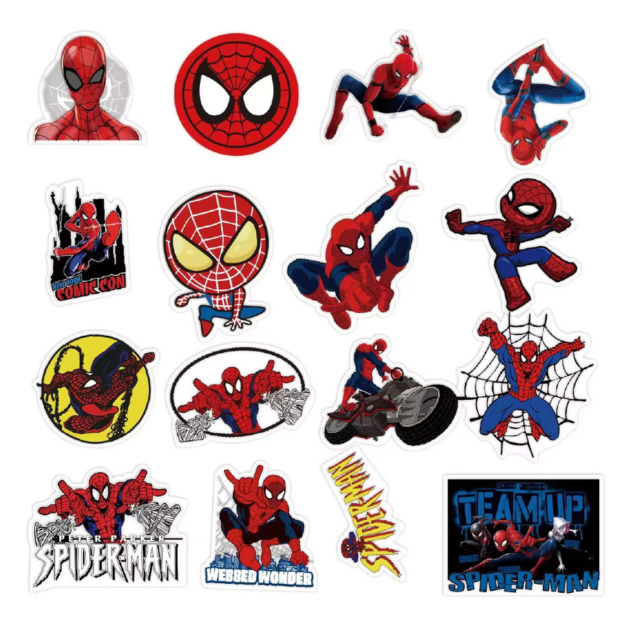 50 Stück Spiderman Anime Aufkleber Set, wasserfeste Sci-Fi Graffiti Dekoration für Handyhülle, Skateboard und Koffer, Mehrfarbig - Bild 3