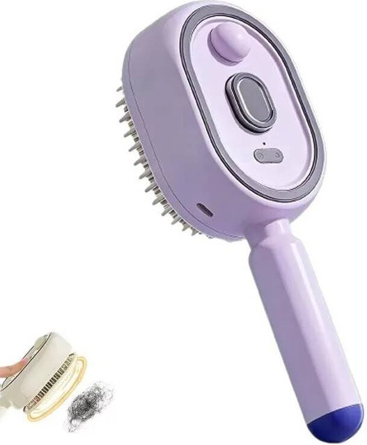 Elektrischer Sprüh-Luftkissen-Massagekamm 3 in 1, Violett, Selbstreinigend - Bild 1