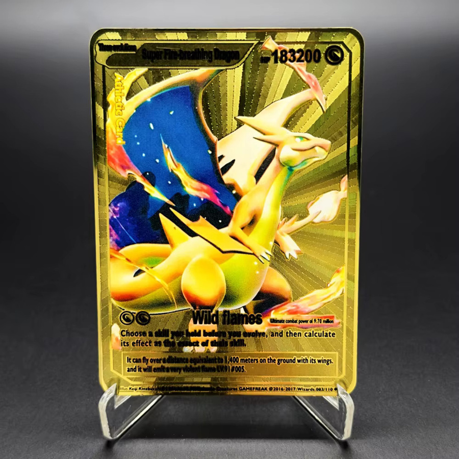 Potdemiel Pokémon Metall-Karte, Einzelfigur, Gold, Englisch - Bild 2