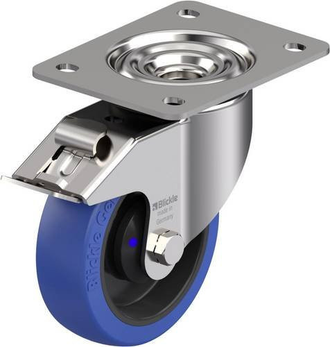 Blickle Edelstahl-Schwerlast-Lenkrolle LKX-POBS 125XKA-3-FI mit Rad-Durchmesser 125 mm und einer Tragfähigkeit von max. 250 kg - Bild 1
