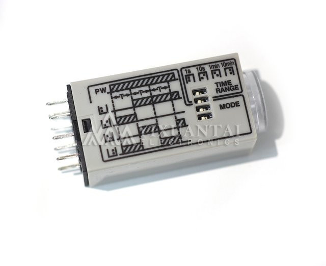 Zeitrelais H3YN-2 einstellbarer Timer 24V DC mit Zeitbereichen von 1 Sekunde bis 1 Minute in Weiß - Bild 1