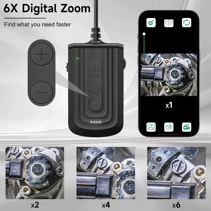 ZYPUSON WiFi HD Endoskop Kamera, tragbares IP67 wasserdichtes Boreskop mit 8 mm Linse für iOS und Android, Schwarz - Bild 3