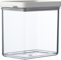 Mepal Omnia Vorratsdose rechteckig, luftdicht, stapelbar, Nordic White/Transparent, 1,1 l - Bild 1
