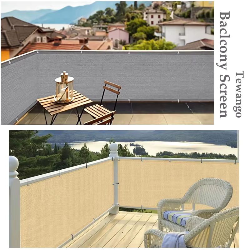 Tewango Sichtschutz und Sonnenschutznetz in Schwarz mit 90 % Schattierung für Balkon, Terrasse und Garten, B/T/H: 60 x 60 x 60 cm - Bild 3