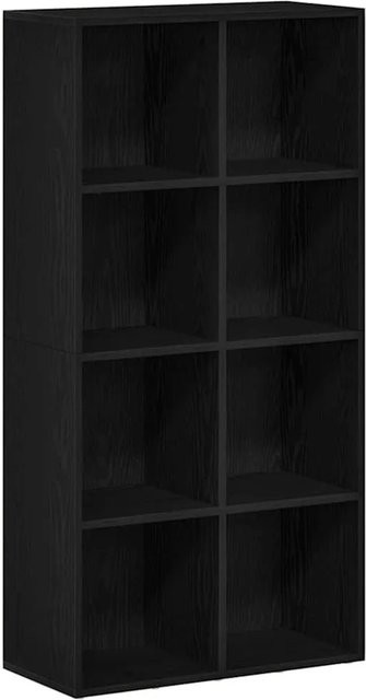 vidaXL Bücherregal in Schwarz und Eichen-Optik, Wandmontage, B/T/H: 66 x 30 x 130 cm - Bild 1