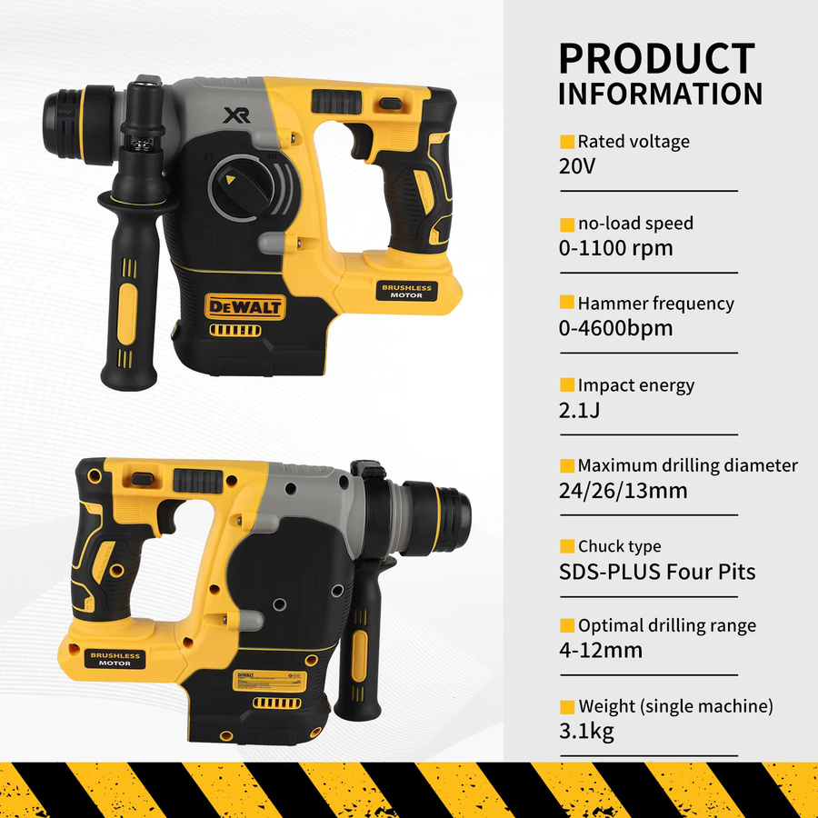 DeWalt DCH273 Rotations-Schlagbohrmaschine 18 V/20 V MAX SDS Bürstenlos in Gelb (ohne Akku) - Bild 2