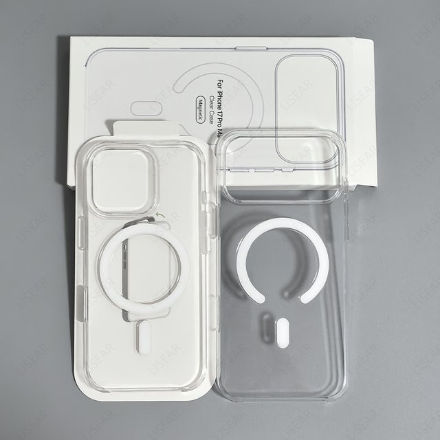 SLUTLI Transparente Magnetische Handyhülle für iPhone kompatibel mit MagSafe zum kabellosen Laden - Bild 1