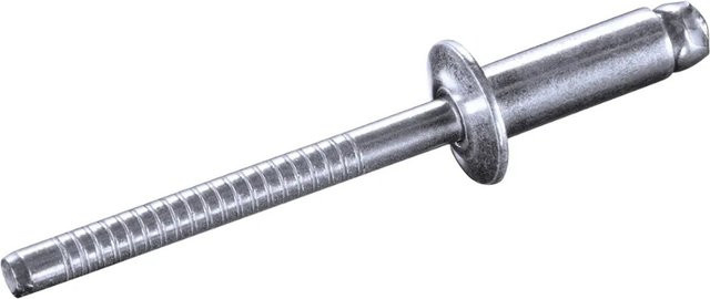 Goebel Blindniete Flachkopf aus Edelstahl A4 V4A in Silber, Durchmesser: 4,8 mm, Länge: 10,0 mm - Bild 1