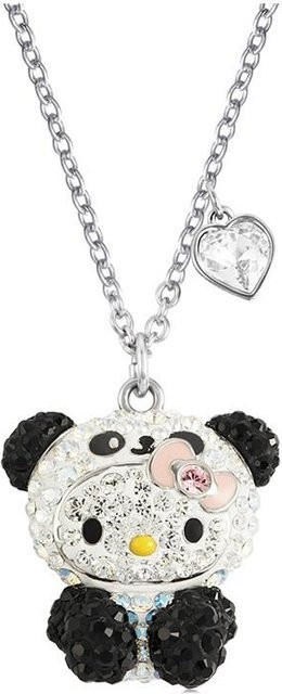 Swarovski Halskette, Hello Kitty Panda, Damen, Silber - Bild 1