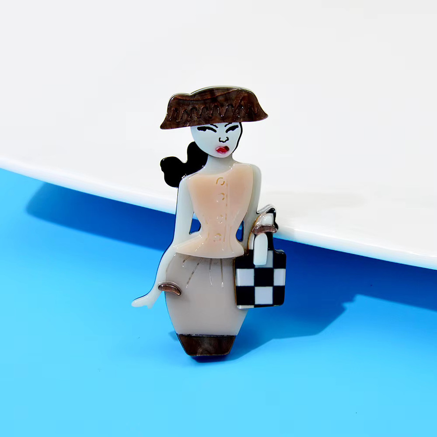 shmik Brosche Acryl, Cartoon Charakter, Unisex - Bild 3