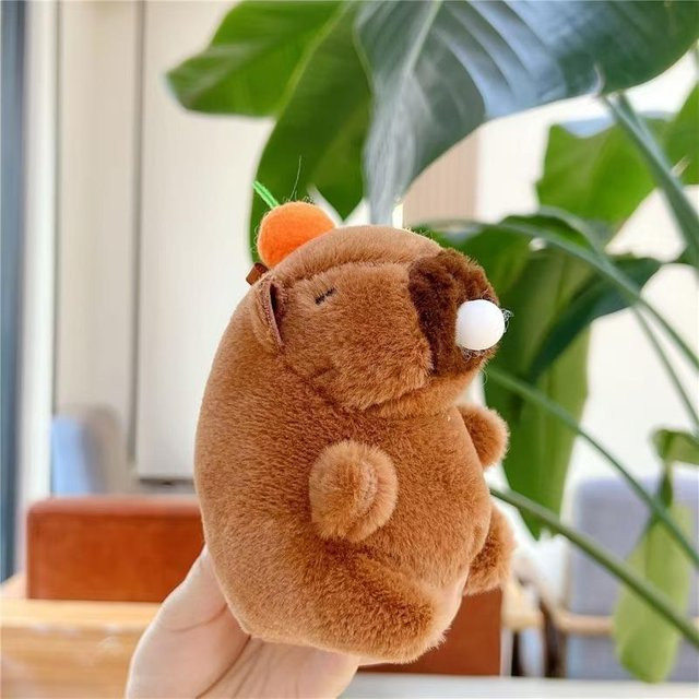 Yiran toy Capybara Plüsch Schlüsselanhänger, Stressabbau Spielzeug, Braun - Bild 1