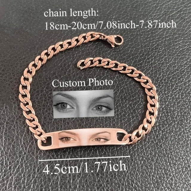 Armband Edelstahl, Roségold, Personalisiert, Unisex - Bild 1
