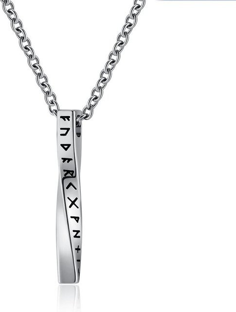 YIRAN Halskette Titanstahl, Schwarz, Unisex - Bild 1