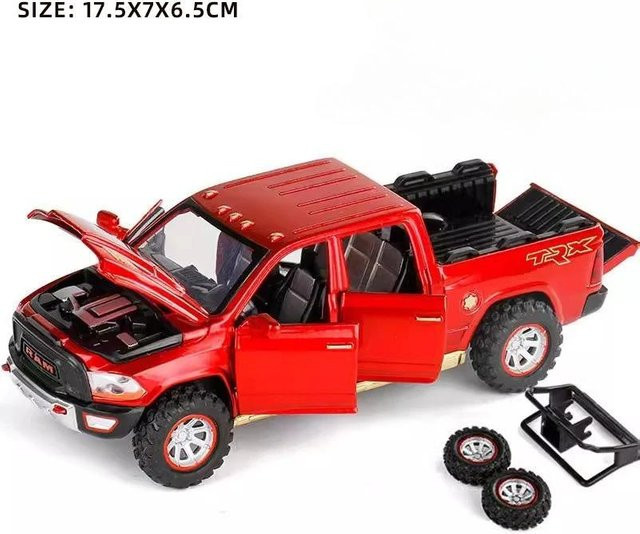 Linyi toy car Ram Pickup Simulation, Metall Auto Modell, 1:32, mit Licht und Sound, ab 14 Jahren - Bild 1