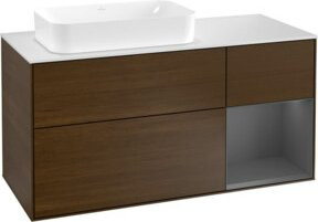 V&B Waschtischunterschrank Finion mit Wandbeleuchtung, Anthrazit, Breite: 120 cm, Höhe: 50,1 cm, Tiefe: 50,1 cm - Bild 1