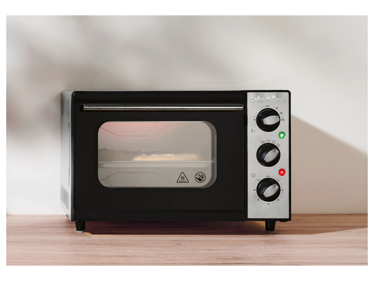 SILVERCREST Mini-Backofen SGB 1200 B5 mit Grillfunktion, Ober- und Unterhitze sowie Timer in Edelstahl-Optik - Bild 2