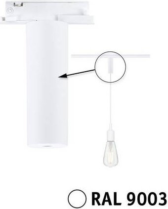 Paulmann Hochvolt-Schienensystem-Komponente Adapter in Signal-Weiß, verstellbar - Bild 1