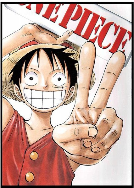 One Piece Anime Wandbild Luffy Wanted Fighting Leinwand Kunstdruck für dein Zuhause, B: 30 cm, H: 40 cm - Bild 1